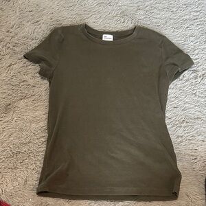 Aritzia Classic Dark Olive Tee